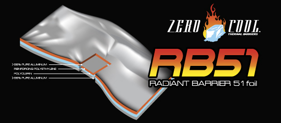 radiant barrier zerocool rb51 thermal blanket headliner firewall liner